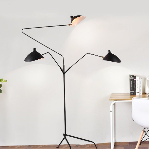 Floor lamp CRANE-3F black 210 cm